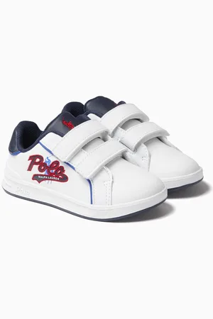 Ralph Lauren Heritage Court III Graphic Sneakers in Faux Leather