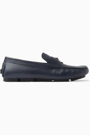 VERSACE Medusa Biggie Driver Shoes in Leather