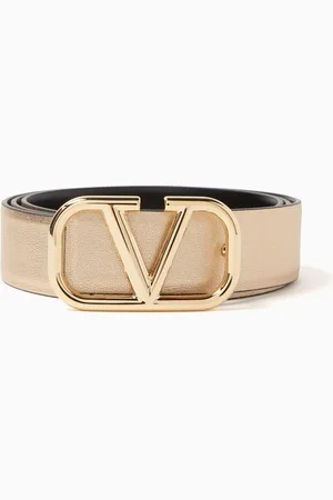 VALENTINO GARAVANI VLOGO Reversible Belt in Shiny Calfskin