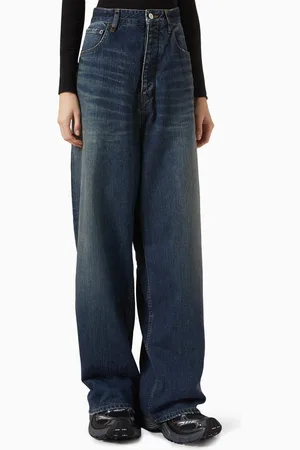 Balenciaga Wide-leg Jeans in Denim