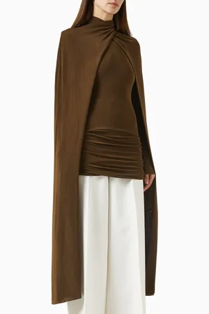 CHATS BY C.DAM Lyris Cape Top in Jersey