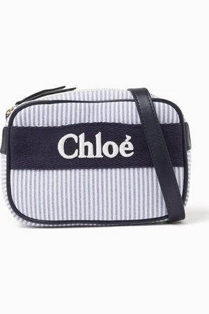 Chloé Striped Shoulder Bag in Cotton-canvas