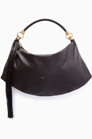 Chloé Foulard Tasseled Shoulder Bag in Grained Leather