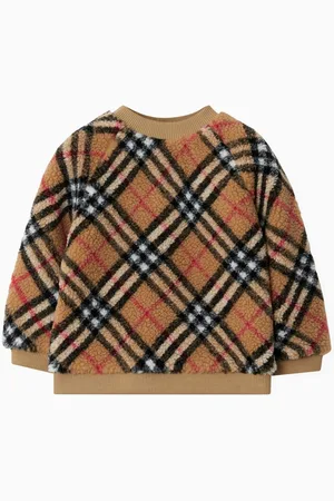 Burberry Check Print Sweater in Fleece