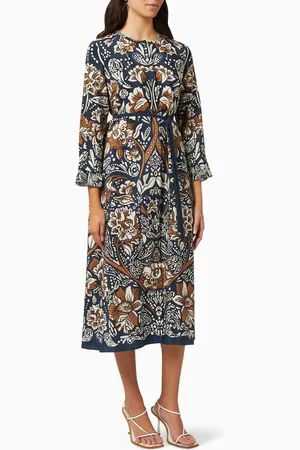 Max Mara Bella Midi Dress in Silk