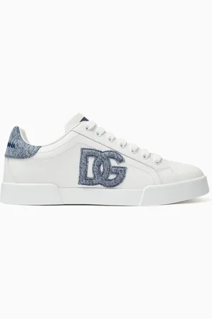 Dolce & Gabbana Portofino Vintage Sneakers in Calfskin Leather