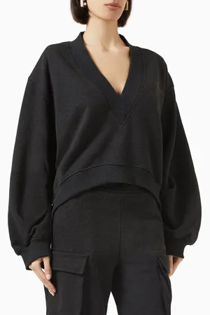 The Attico V-neck Sweatshirt in Cotton