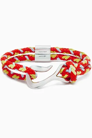 Bottega Veneta Braid Bracelet in Leather & Sterling Silver
