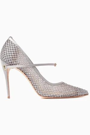 Jennifer Chamandi Lorenzo 105 Embellished Sandals in Mesh