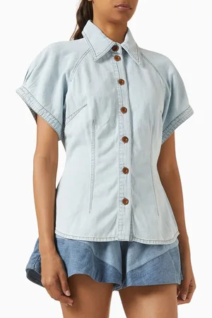 ZIMMERMANN Tallow Blouse in Denim