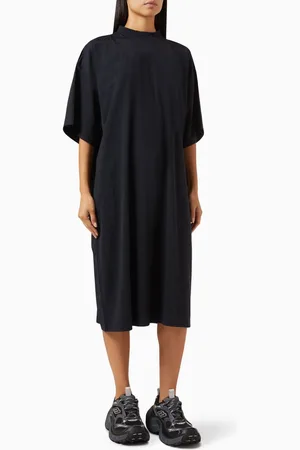Balenciaga T-shirt Mini Dress in Shiny-jersey