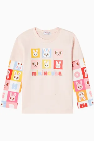 Miki House Logo Blocks Long-Sleeve Shirt