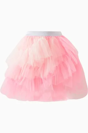 RASPBERRY PLUM Ada Layered Skirt in Mesh