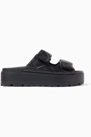 Prada Padded Platform Sandals in Nappa Leather