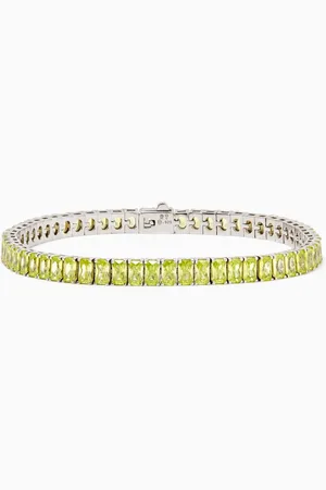 Hatton Labs Rectangular Tennis Bracelet in Sterling Silver