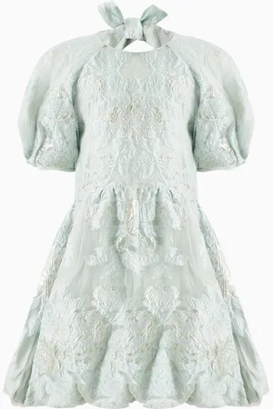 RASPBERRY PLUM Callisto Flared Dress in Jacquard