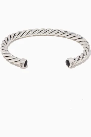 David Yurman Cable Classic Black Diamonds Cuff Bracelet