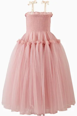 RASPBERRY PLUM Nicola Flared Maxi Dress in Mesh