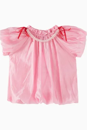 RASPBERRY PLUM Electra Puff-sleeve Top in Lyocell Blend