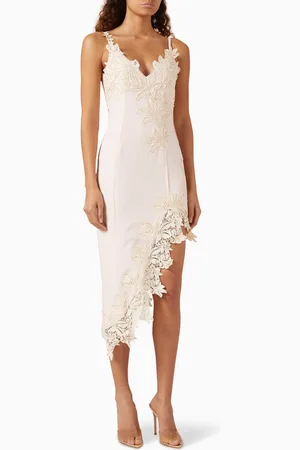 Elle Zeitoune Floral-lace Midi Dress