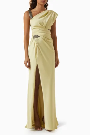 GEMY MAALOUF Stone-embellished Gown in Satin