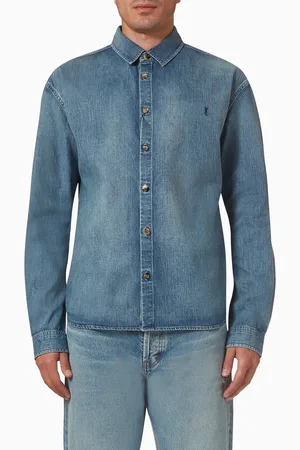 Saint Laurent Cassandre Shirt in Cotton-denim