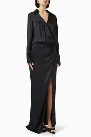 The Attico Slit Maxi Dress in Viscose