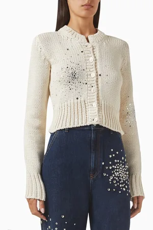 Des Phemmes Crystal-embellished Cardigan