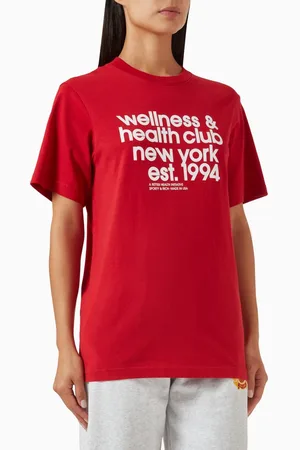 Sporty & Rich USA Health Club T-Shirt in Cotton