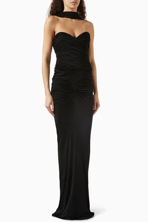 Ilkyaz Ozel Samsara Tiered Maxi Dress in Metallic-jacquard