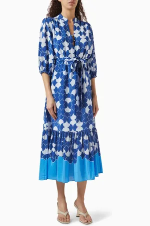 Mergim Sherry Belted Maxi Dress in Silk