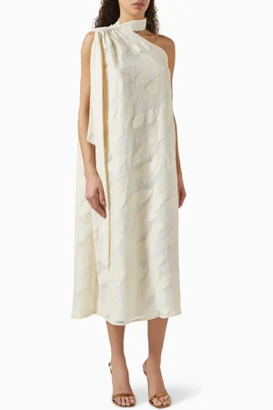 Mergim Jeannette Lace Midi Dress in Organic Cotton Blend
