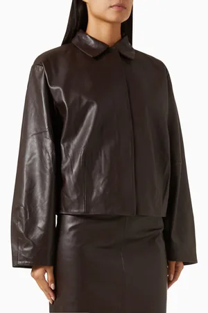 St Agni Cocoon Jacket in Leather