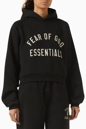 FEAR OF GOD Crop Hoodie in Core Fleece