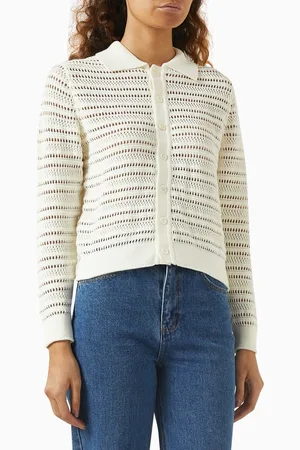 DUNST Unisex Open Collared Cardigan in Cotton-knit