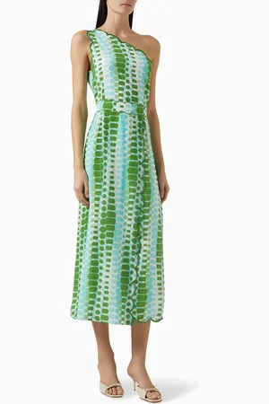 Mergim Kenny One-shoulder Midi Dress in Silk