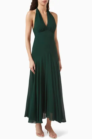 Reformation Briony Halterneck Midi Dress