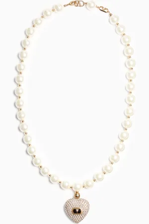 VALENTINO GARAVANI Coeur Royal Pearl & Swarovski® Crystal Necklace in Gold-tone Metal