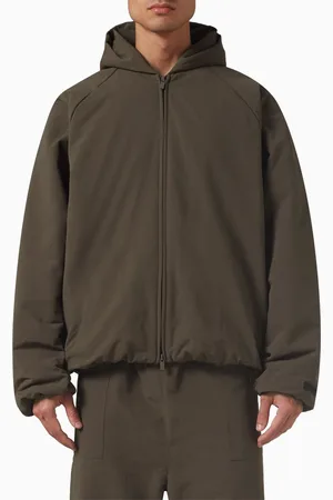 FEAR OF GOD Hooded Bomber Jacket in Military Nylon
