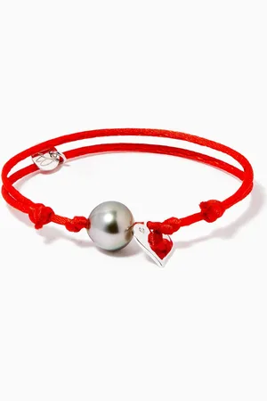 Robert Wan Wan Design Pearl Diamond Charm Bracelet in 18kt White