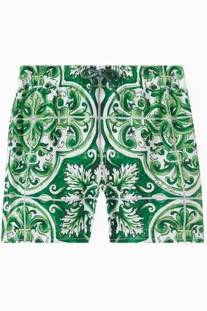 Dolce & Gabbana Allover-print Swim Shorts in Nylon
