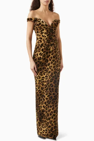 Ilkyaz Ozel Shakti Animal-print Corset Dress in Cotton