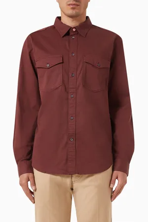 Paul Smith Garment Dyed Shirt in Stretch Cotton