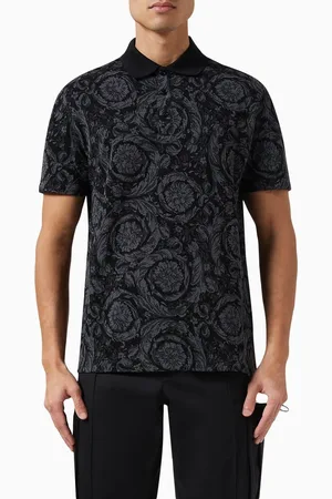 VERSACE Barocco Polo Shirt in Piqué
