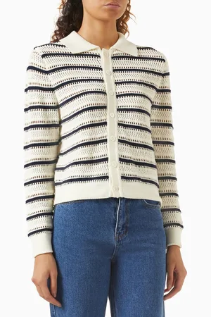 DUNST Unisex Striped Cardigan in Cotton