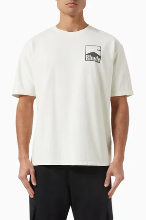 Rhude Chevron Logo T-shirt in Cotton