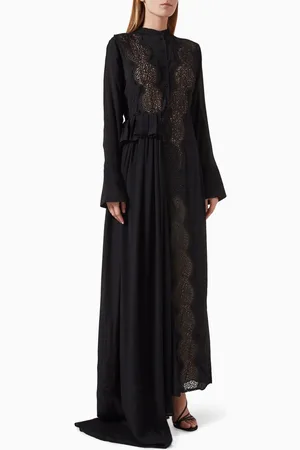 BAQA Floral-lace Panel Maxi Dress