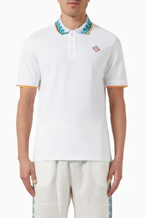 Casablanca Laurel Polo Shirt in Cotton Pique