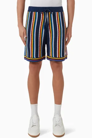 Casablanca Stripe Shorts in Crochet