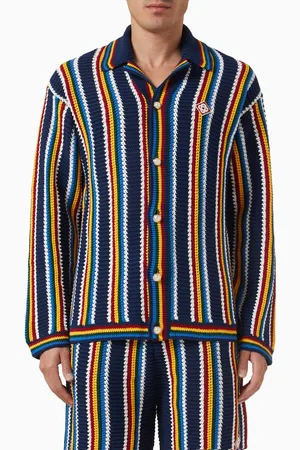 Casablanca Stripe Shirt in Crochet